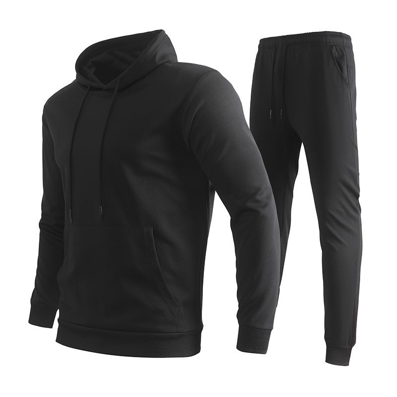 Herr Sportig Luvtröja och Jogging Byxor Set