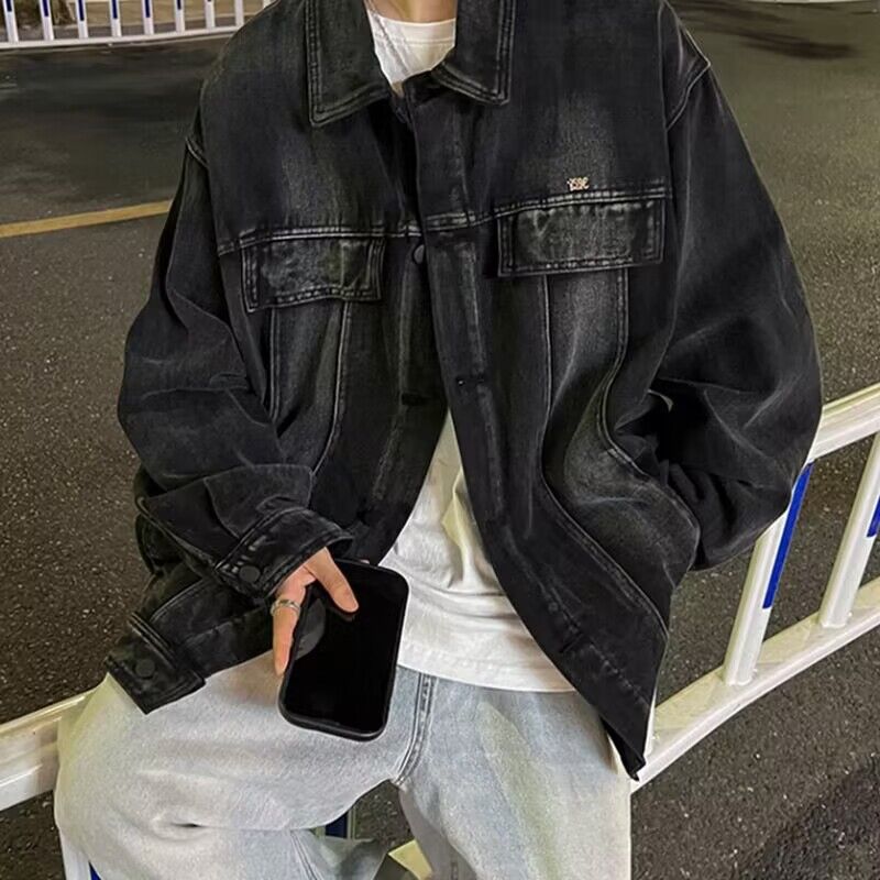 Dam Avslappnad Oversize Denimjacka