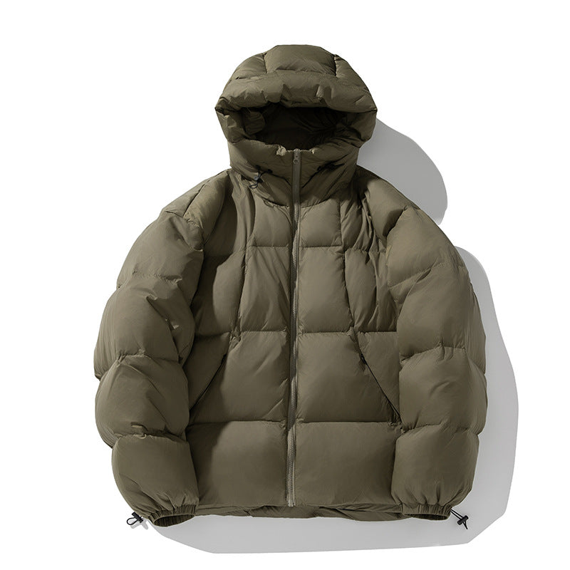 Dam Vadderad Oversize Quiltad Jacka med Huva och Drawstring