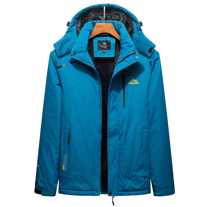 Herr Insulated Vinter Parka med Teddyfoder, Huva och Vattenavvisande Yttre Skal