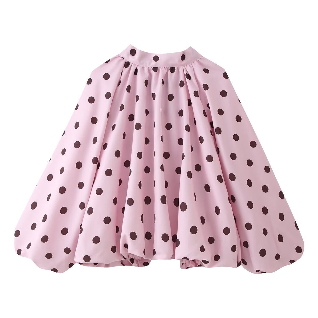 Dam vid Polka Dot Cape in A-Line skärning gjord lätt Rain material