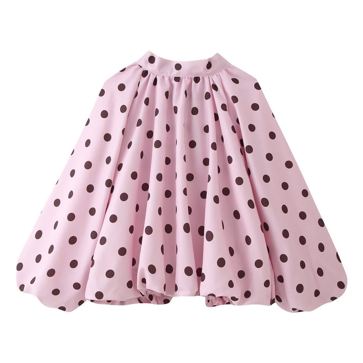 Dam vid Polka Dot Cape in A-Line skärning gjord lätt Rain material
