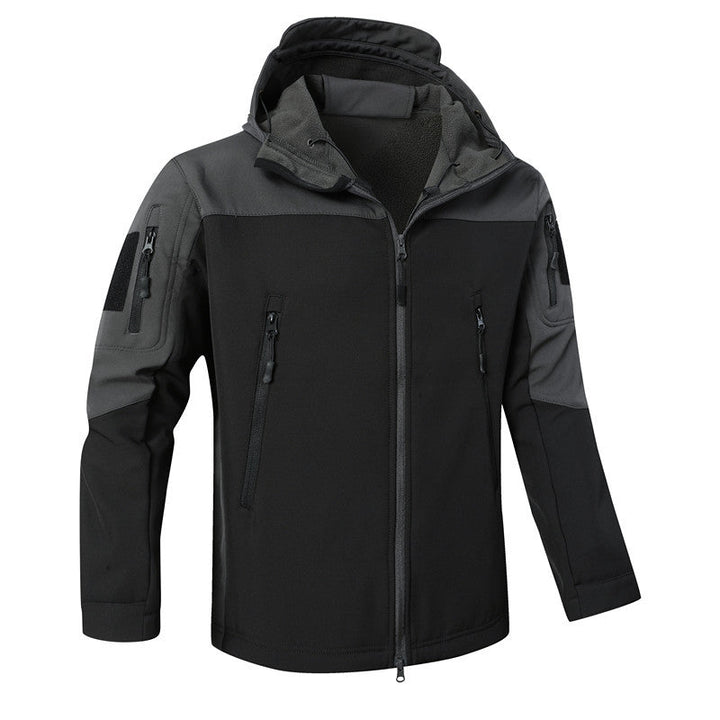 Herr Vindtät Softshell Jacka med Huva och Vattenavvisande Membran