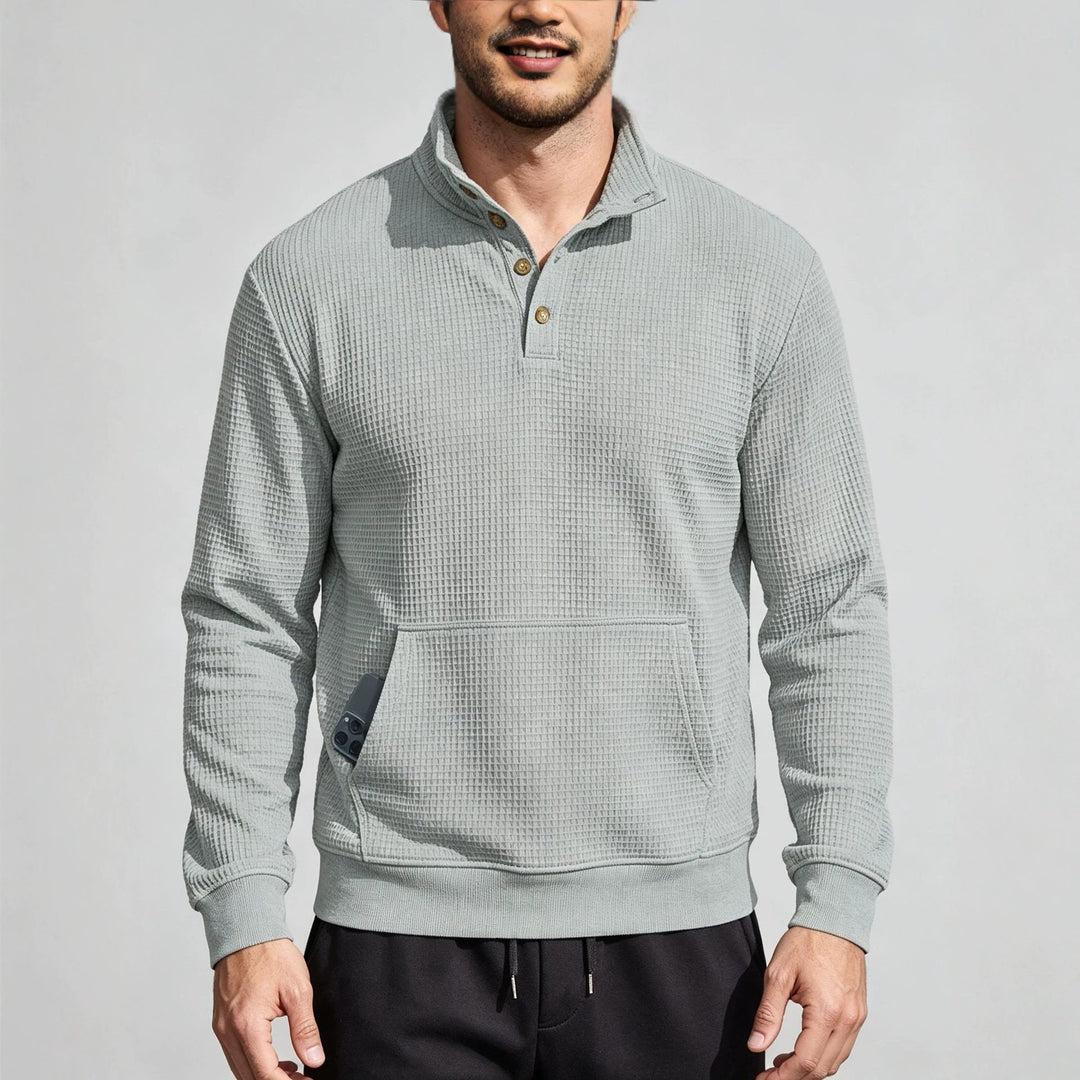 Herr Fashion Sports Tröja med Knapplist