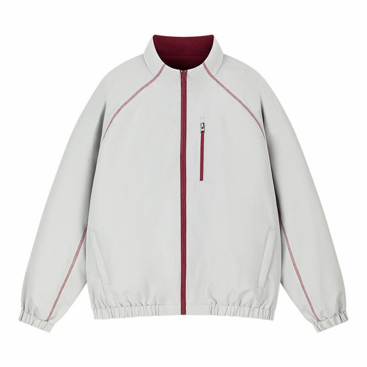 Unisex Lätt Övergångsjacka med Raglan Ärmar, Full Dragkedja, Chest Ficka och Elastic Nederkant