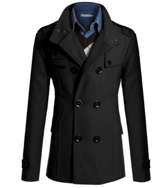 Herr Short Rock i Navy-Inspired Double-Breasted med Tailored Skärning