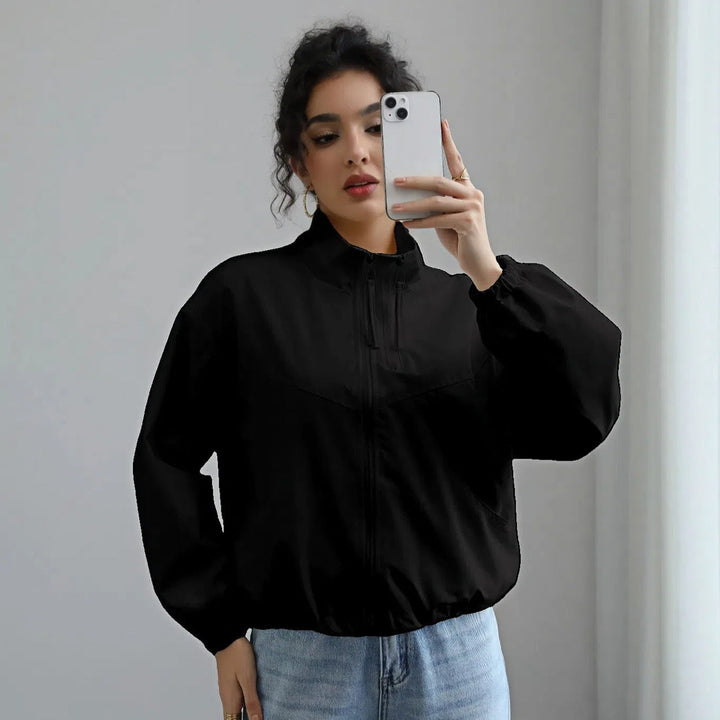 Dam avslappnad oversized blousonjacka med Balloon ärmar