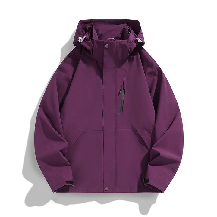 Dam oversize softshell med huva jacka med Drop Shoulder, dold dragkedjas och dragsko