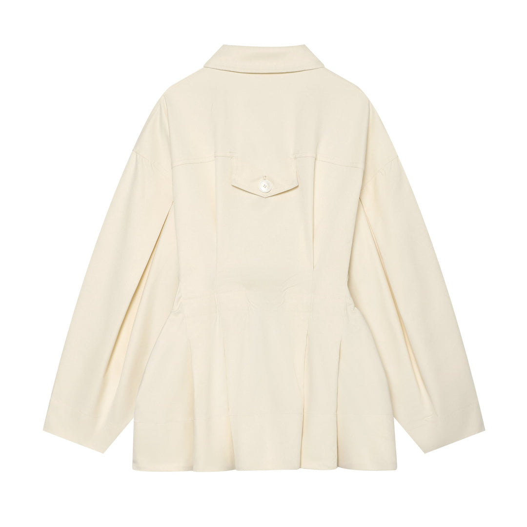 Dam oversized utility jacka med distinctive flap fickor och drawstring