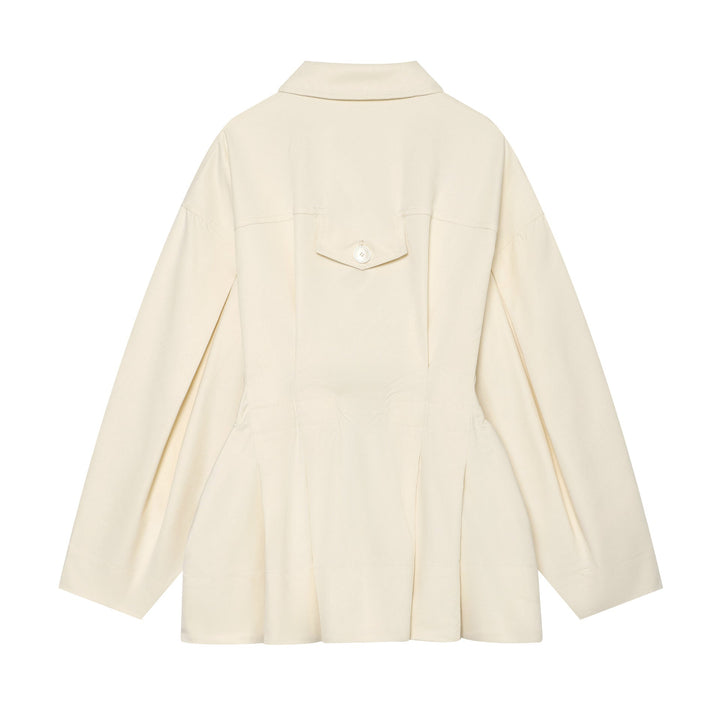 Dam oversized utility jacka med distinctive flap fickor och drawstring