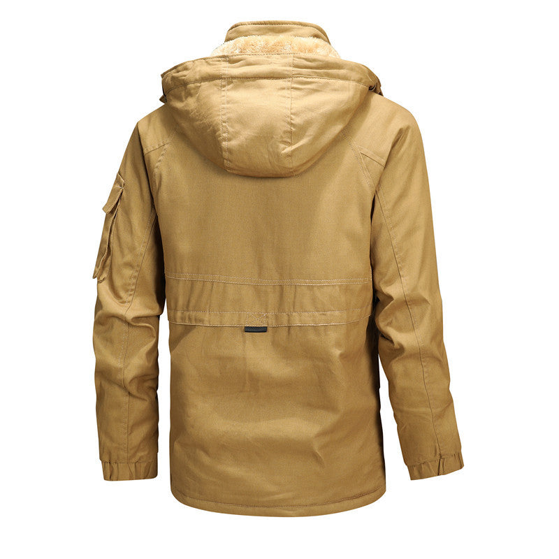 Herr robust Field parka med fleecefoder och Funktion Fickor