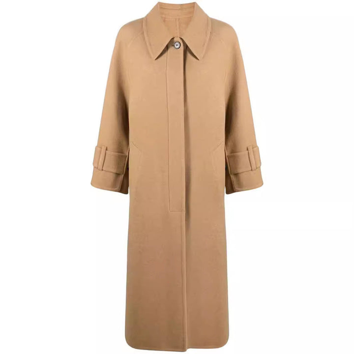 Dam Maxi Length ullblandning kappa med extra lång, Boxy ärmar