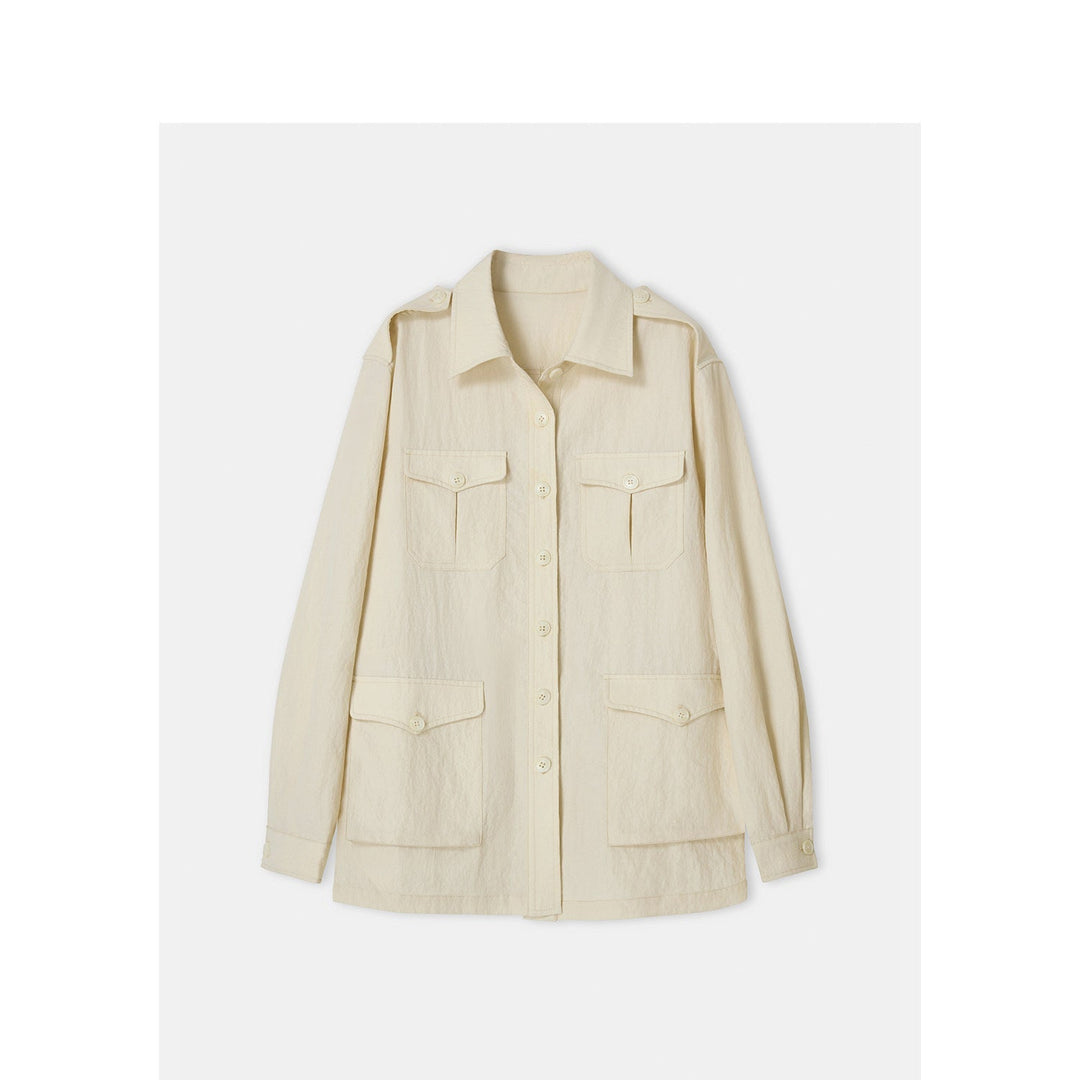 Dam modern Utility jacka med fickor