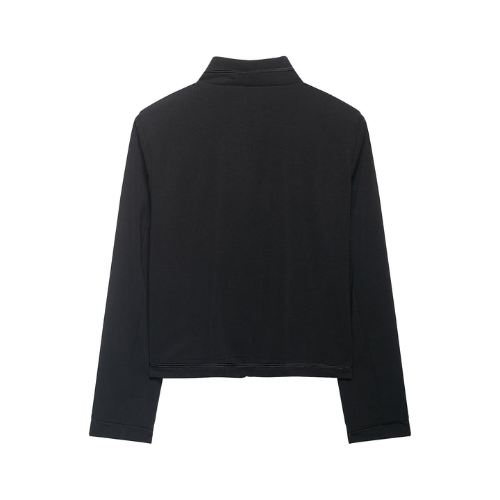 Dam Kort Jacka i Military Stil med Cord Frog Closures