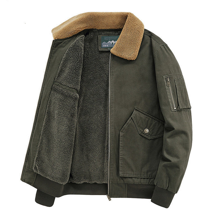 Herr Aviator Blouson med Sherpa Krage och Termisk Teddyfoder