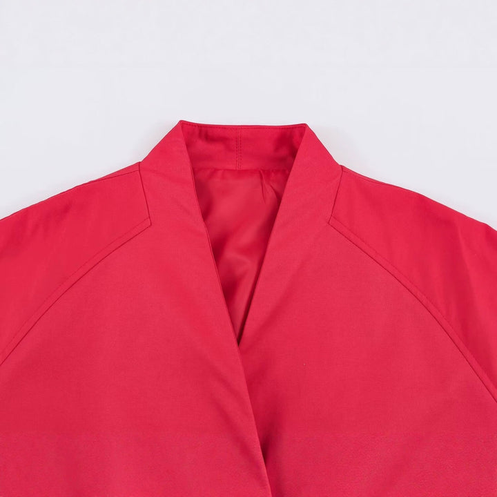Dam oversize Kimono kort jacka med Balloon ärmar och Elastic fåll