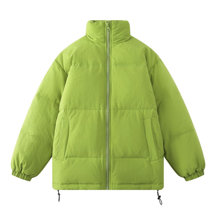Unisex Oversize Vadderad Jacka med Hög Krage och Drawstring