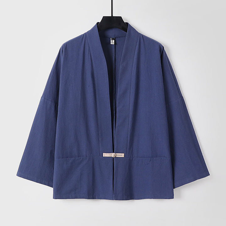 Dam lätt Kimono jacka gjord bomull Blend med lös passform