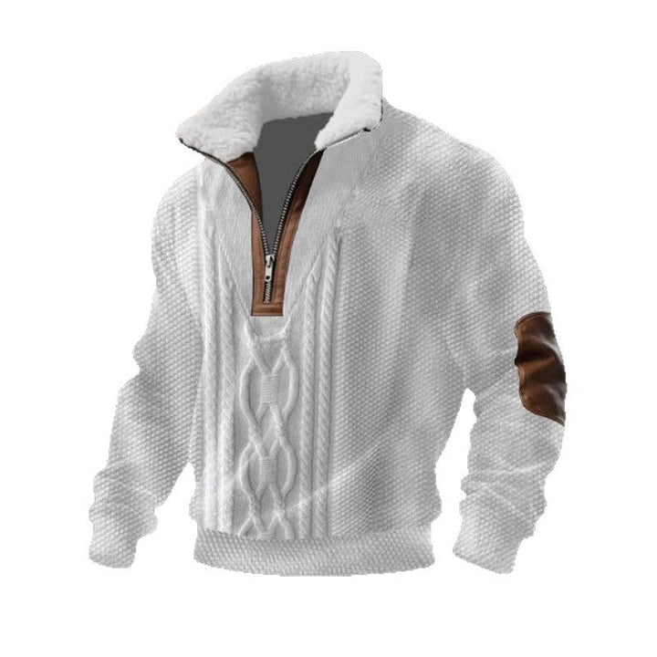 Herr Urban Fleece Pullover med Tree Motif