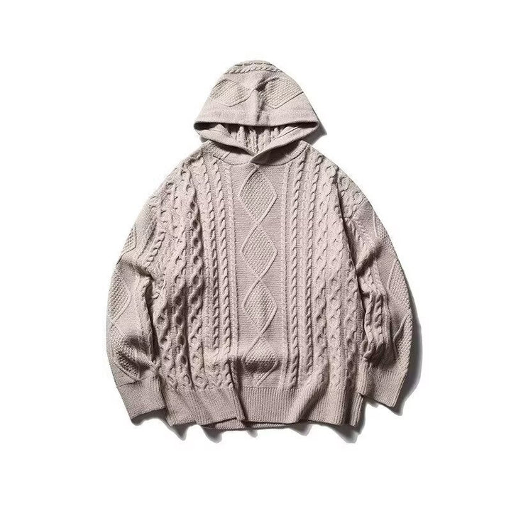 Herr Chunky Stickad Luvtröja Pullover