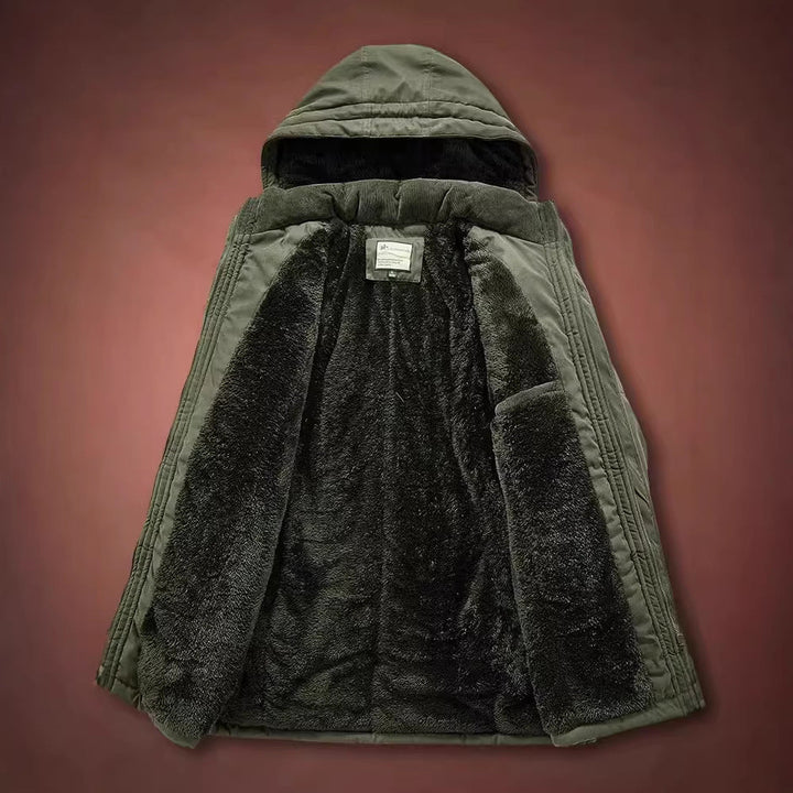 Herr Vinter Parka med Teddy Fleecefoder och Huva