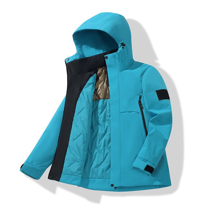 Unisex Isolerad Softshell Parka med Avtagbar Huva och Termisk Foder