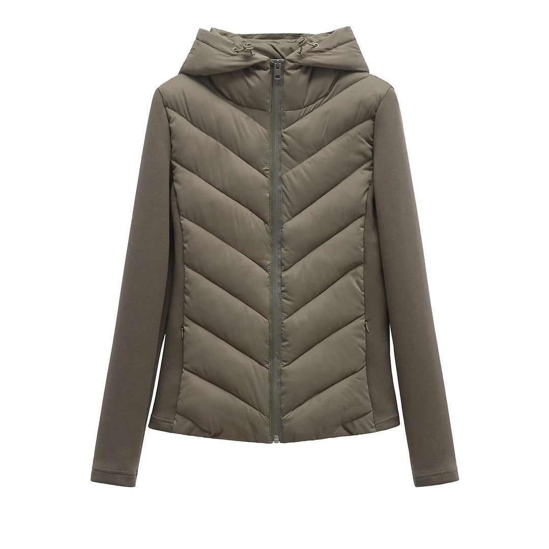 Dam Vadderad Jacka med Huva och Softshell Side Inserts