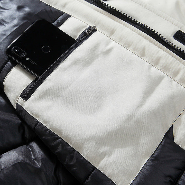Herr Expedition Parka med Avtagbar Huva och Faux Fur Trim