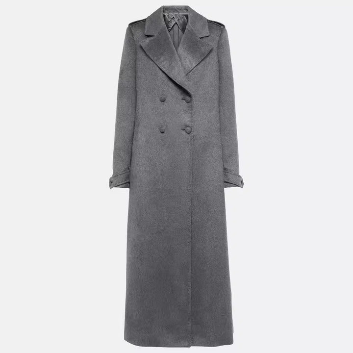 Dam Floor-Length Double-Breasted kappa in Vintage Tailoring med vid Shawl krage