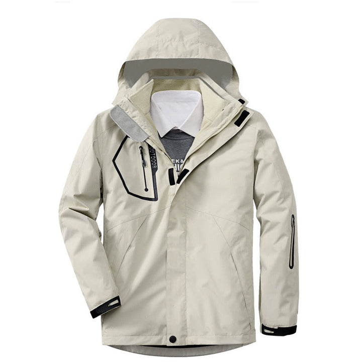 Herr Andningsbar och Vattentät Softshell Utomhus Jacka med Welded Sömmar och Multifunctional Fickor