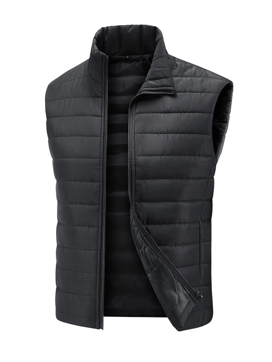 Herr Ultralight Vadderad Väst med Raised Krage och Insulating Termisk Filling