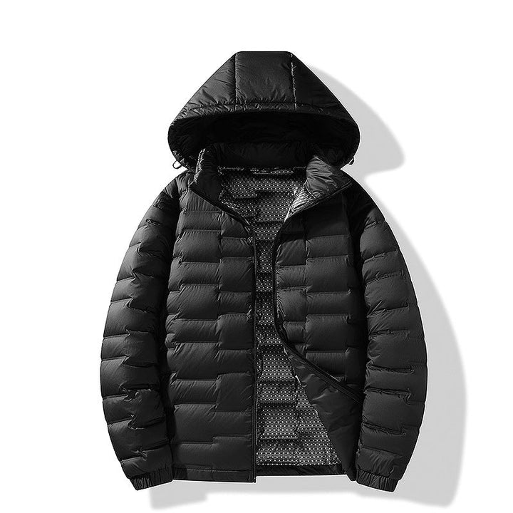 Herr Ultralight Quiltad Jacka med Huva och Termisk Foder