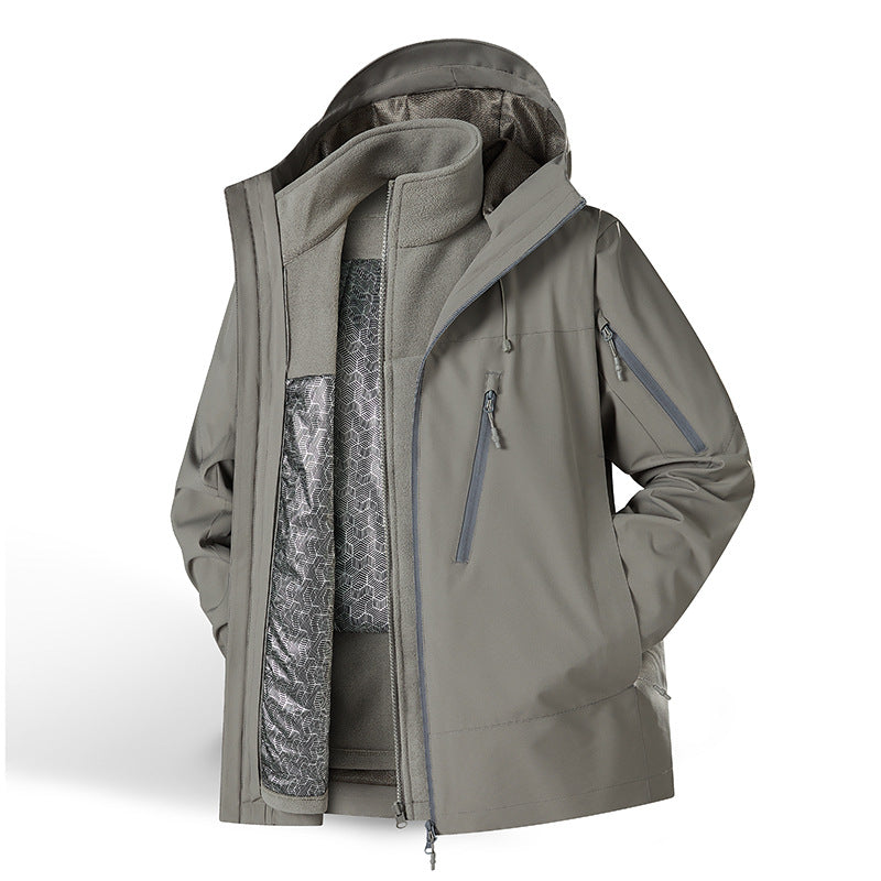 Dam två-piece vattentät funktionsjacka set med removable fleece inner jacka
