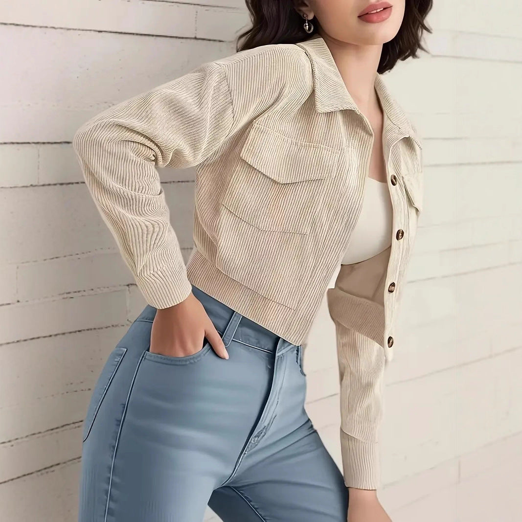 Dam kort ärm Cropped jeansjacka
