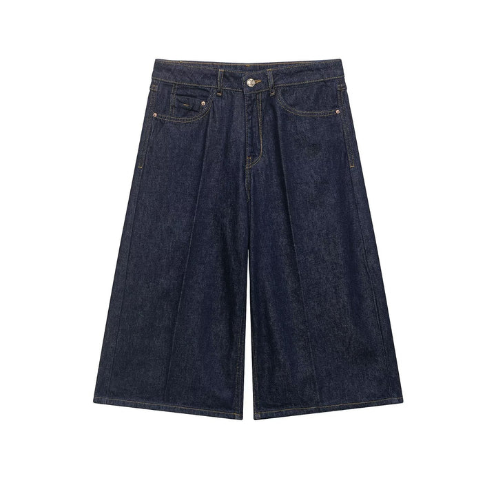Dam Oversized Denim Jacka med Utanpåfickor och Decorative Stitches