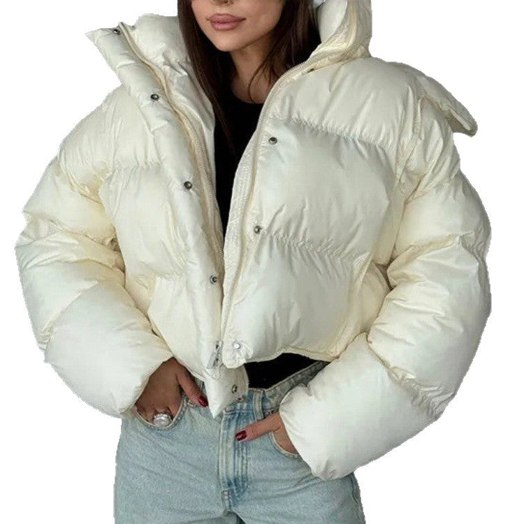 Dam stilren kort jacka med quiltad detaljer