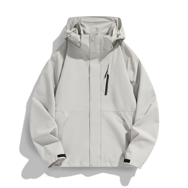 Dam oversize softshell med huva jacka med Drop Shoulder, dold dragkedjas och dragsko