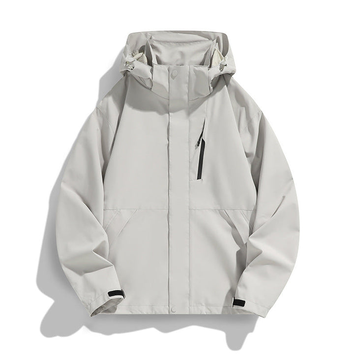 Dam oversize softshell med huva jacka med Drop Shoulder, dold dragkedjas och dragsko