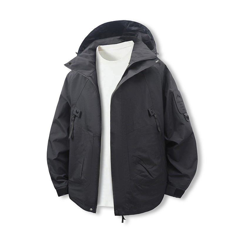 Herr Vind och Vatten Resistent softshell funktionsjacka med huva