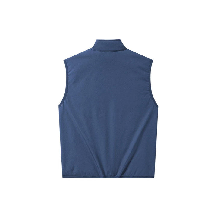 Herr Sherpa-Lined Softshell Väst med Stående Krage och Zippered Fickor
