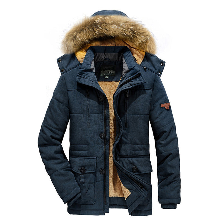 Herr Urban Quiltad Parka med Varm Teddyfoder och Utility Fickor
