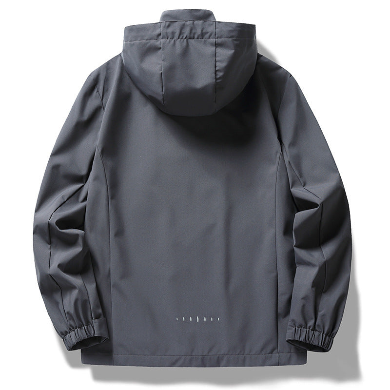 Herr Wind och Water-Repellent Softshell Jacka med Huva med Concealed Dragkedja Slå