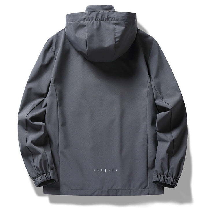 Herr Wind och Water-Repellent Softshell Jacka med Huva med Concealed Dragkedja Slå