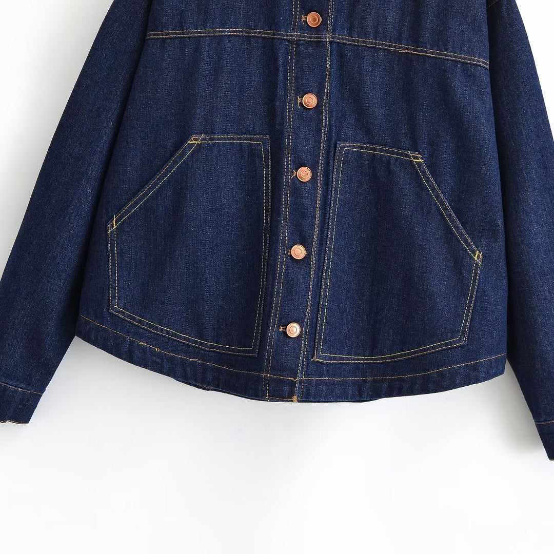 Dam Oversize Denimjacka i Worker Look