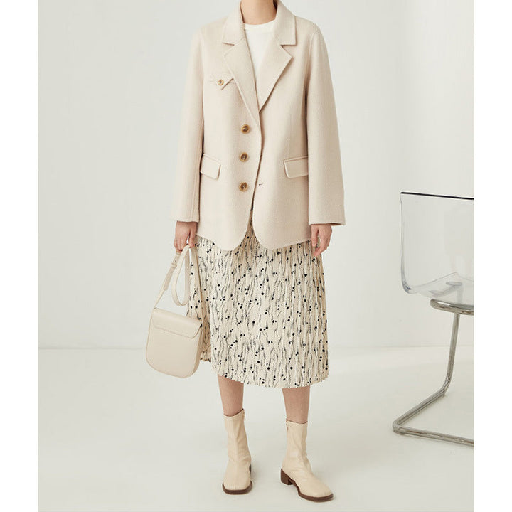 Dam elegant och bekväm ull jacka Drune
