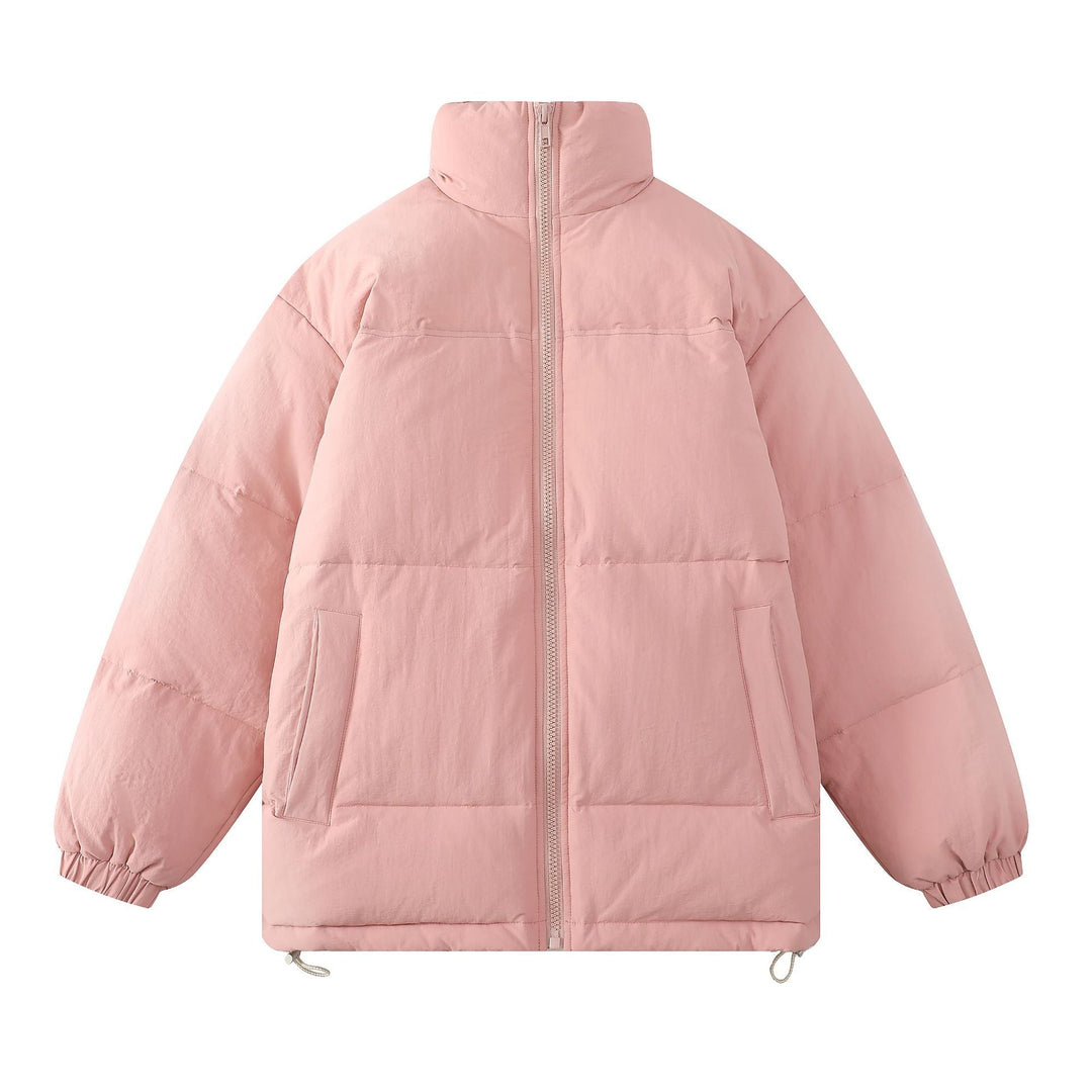 Unisex Oversize Vadderad Jacka med Hög Krage och Drawstring