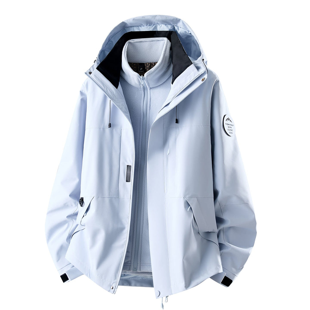 Dam Three-Piece Vattentät Outdoor Jacka med Removable Fleece Inner Layer