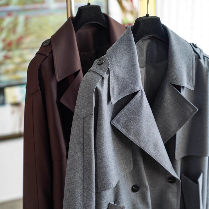 Dam stilren trenchcoat med midjebälte