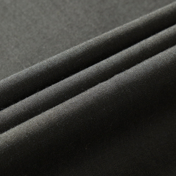 Herr Canvas Fältjacka i Militär Utility Stil med Stående Krage, Axel Patches, och Multi-Functional Fickor