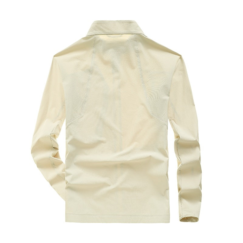 Herr Teknisk Softshell Jacka med Hög Ståkrage, Andningsbar Membran &amp; Minimalistisk Dragkedja Fickor